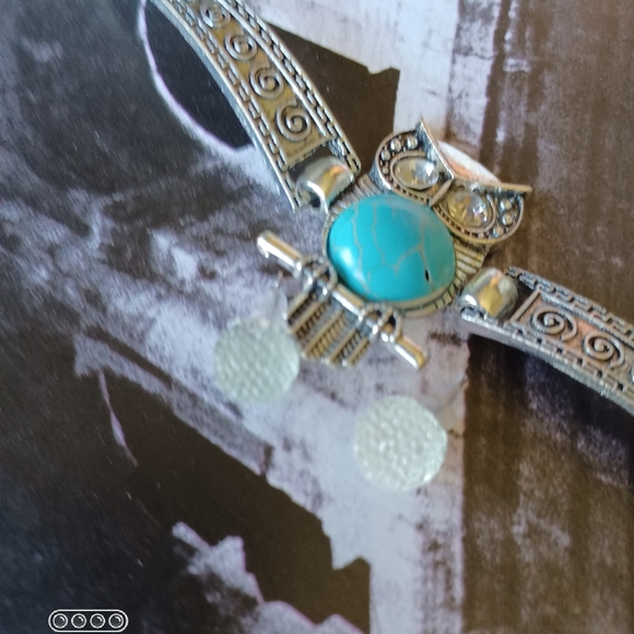 two  ✋️ selected jewelry item. 1  owl 🦉 design with authentic stone $ free 🚢 - Picture 3 of 4